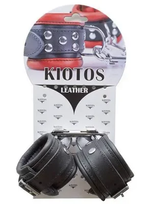 Algemas para Pulsos em Pele Genuína Kiotos Pretas