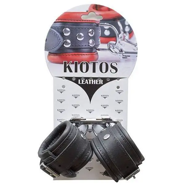 Algemas para Pulsos em Pele Genuína Kiotos Pretas