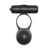 Anel com Dildo Fantasy C-Ringz Dupla Penetração Preto