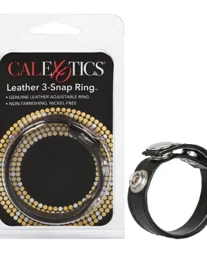 Anel em Couro Calexotics 3-Snap Ring