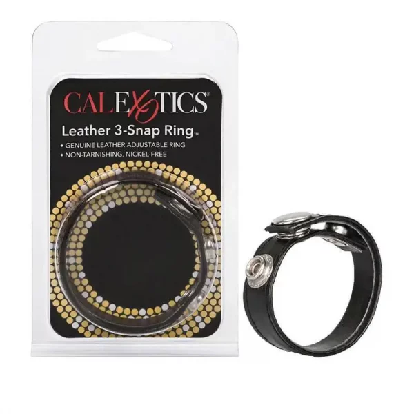 Anel em Couro Calexotics 3-Snap Ring