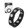 Anel em Couro Cock & Ball Rivets Snap Strap
