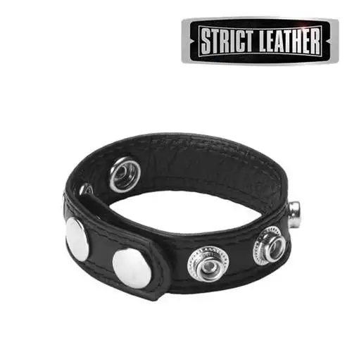 Anel em Couro com 5 Botões Speed Snap Cock Ring by Strict Leather