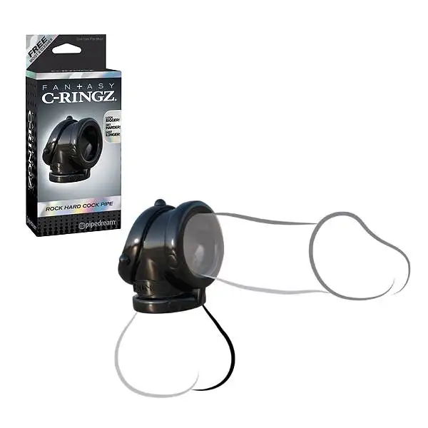 Anel Fantasy C-Ringz Rock Hard Cock Pipe Preto
