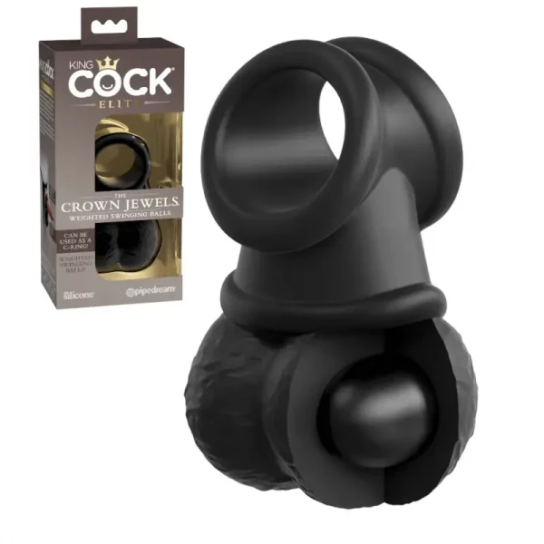 Anel King Cock Crown Jewels Weighted Swinging Balls