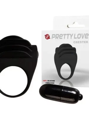 Anel Vibratório Chester Pretty Love Preto