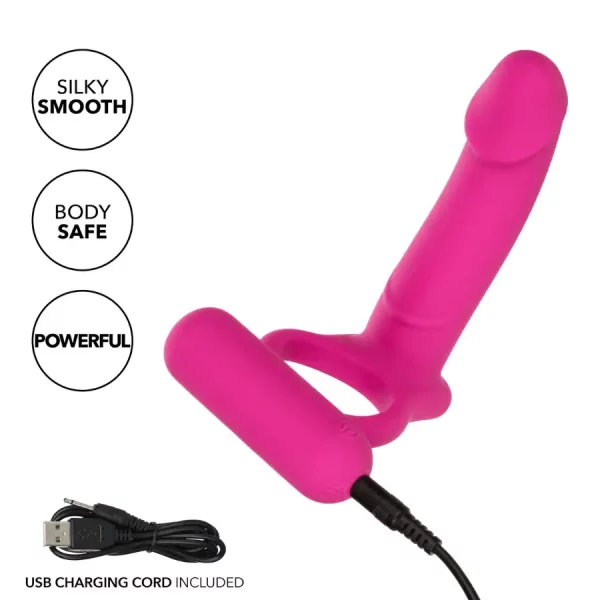 Anel Vibratório com Dildo Double Diver