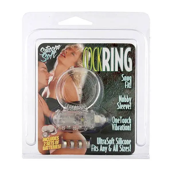 Anel Vibratório Ultra Soft Cock Ring Transparente