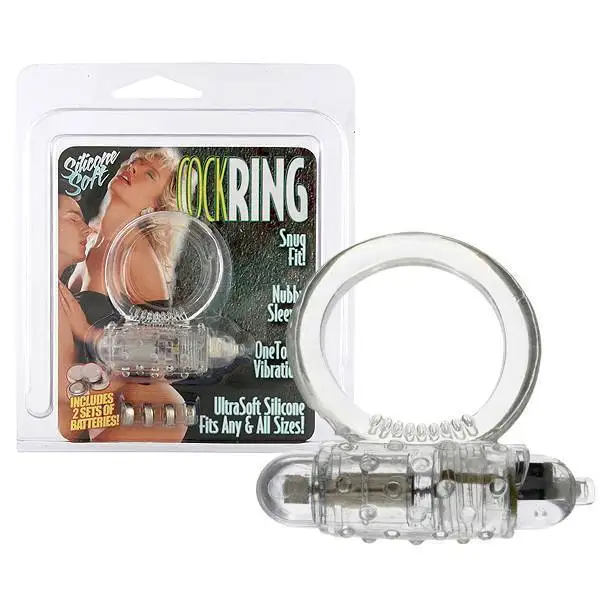 Anel Vibratório Ultra Soft Cock Ring Transparente