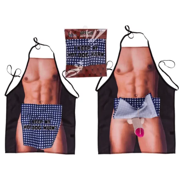 Avental Corpo Masculino com Pénis em Peluche