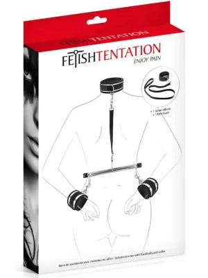 Barra de Bondage com Algemas Coleira e Trela Fetish Tentation
