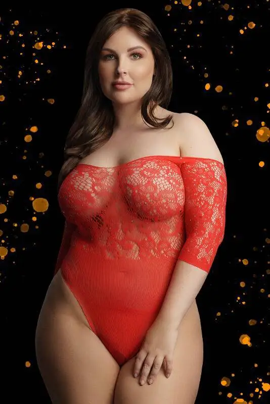 Bodie Presents Rhinestone Off Shoulder Le Desir by Shots Tamanho Grande