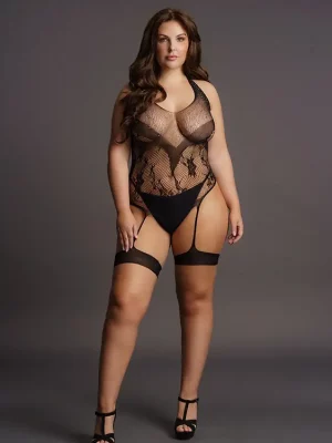 Body Crotchless Rhinestone Halter Le Désir by Shots Tamanho Grande