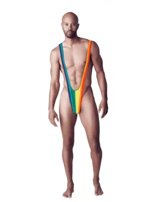 Body Masculino Rainbow Mankini