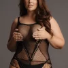 Body Net Design Contrasting Le Désir by Shots Tamanho Grande