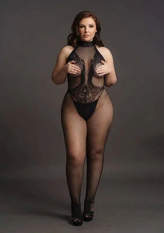 Bodystocking Combo Lace Pattern Le Désir By Shots Tamanho Grande