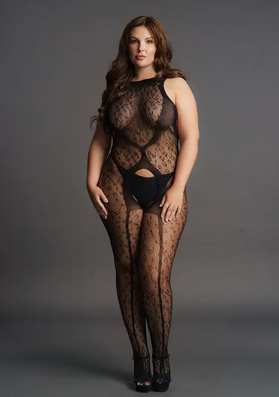 Bodystocking Crotchless Leopard Le Désir by Shots Tamanho Grande