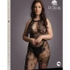 Bodystocking High Neck Lace Pattern Le Désir by Shots Tamanho Grande