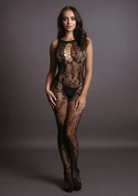 Bodystocking High Neck Lace Pattern Le Désir by Shots