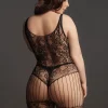 Bodystocking Lace Pattern Le Désir by Shots Tamanho Grande