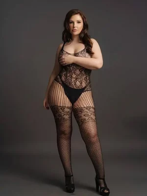 Bodystocking Lace Pattern Le Désir by Shots Tamanho Grande