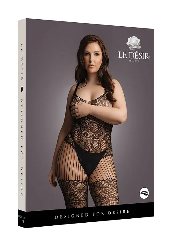 Bodystocking Lace Pattern Le Désir by Shots Tamanho Grande