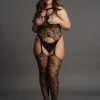 Bodystocking Lace Suspender With Round Neck Le Désir by Shots Tamanho Grande