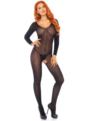 Bodystocking Long Sleeved Scoop Neek