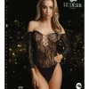 Bodysuit Wonder Rhinestone Le Désir by Shots Preto