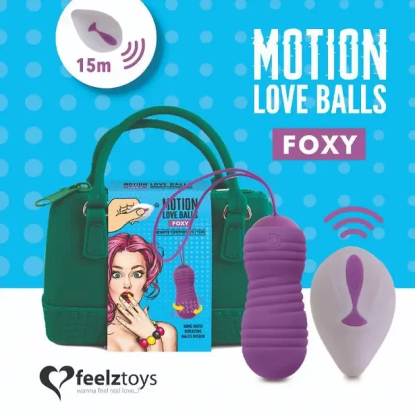 Bolas Vaginais com Vibração e Movimento Foxy Motion Love Balls