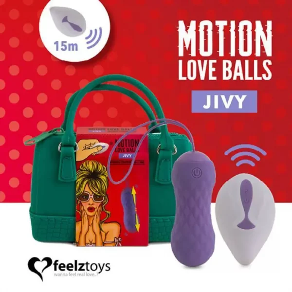 Bolas Vaginais com Vibração e Movimento Jivy Motion Love Balls