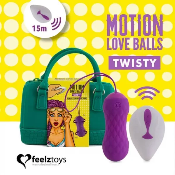 Bolas Vaginais com Vibração e Rotação Twisty Motion Love Balls