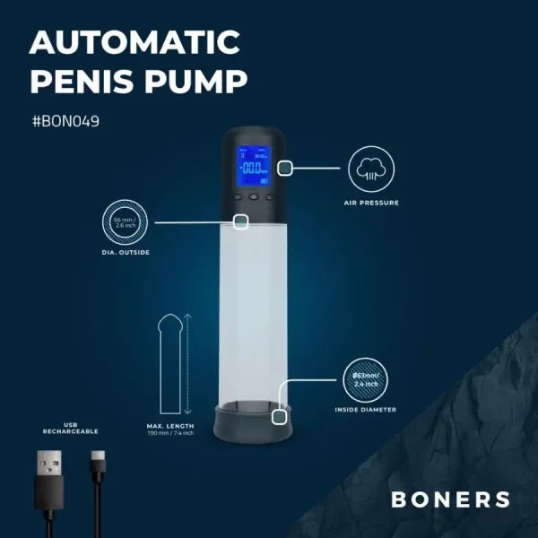 Bomba de Pénis Smart Pump With LCD Screen