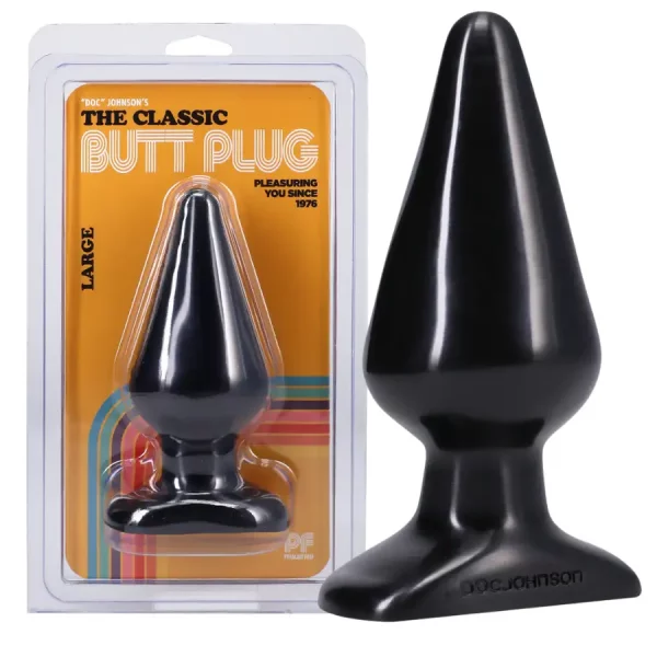 Butt Plug Clássico Grande Preto