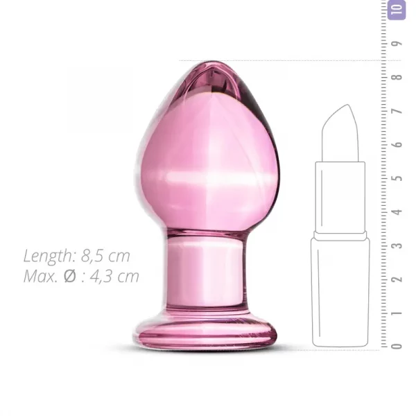 Butt Plug em Vidro Gildo nº 26 Rosa