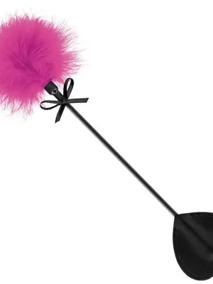 Chibata Coração com Pluma Fúcsia Sweet Caress