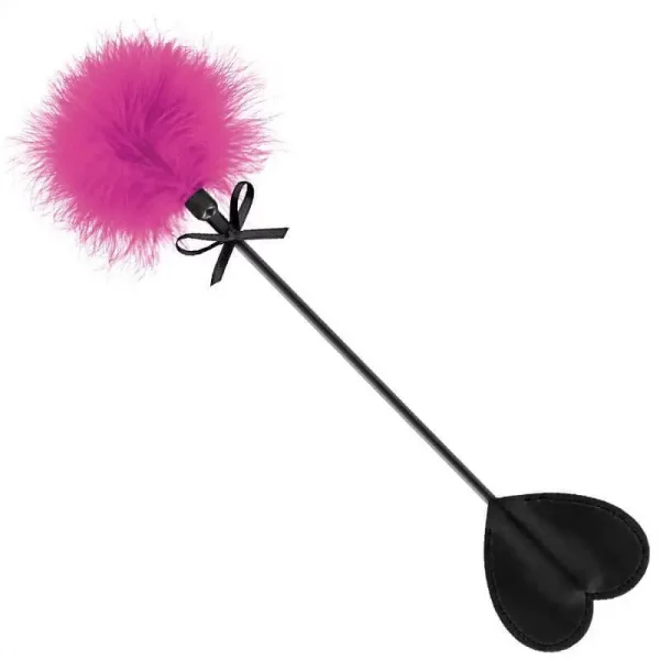 Chibata Coração com Pluma Fúcsia Sweet Caress