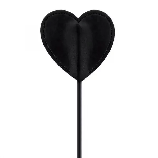 Chibata Coração com Pluma Preta Sweet Caress
