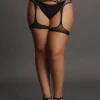 Cinto de Ligas Striped Fishnet Garterbelt Le Désir by Shots Tamanho Grande