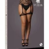 Cinto de Ligas Striped Fishnet Garterbelt Le Désir by Shots Tamanho Grande
