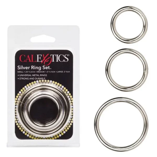 Cock Rings em Metal 3 un.