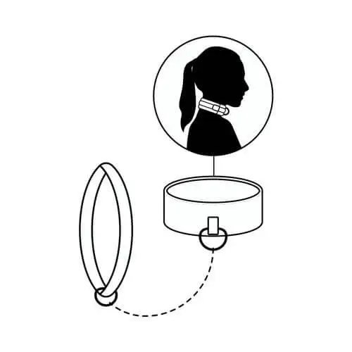 Colar e Trela Fetish Submissive