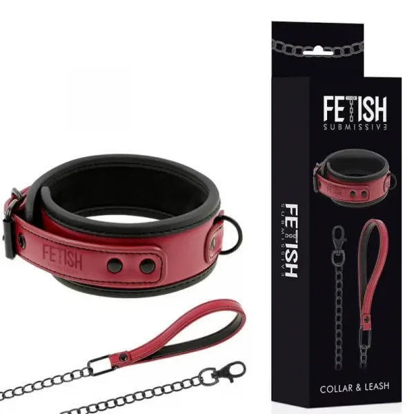 Colar e Trela Fetish Submissive Dark Room