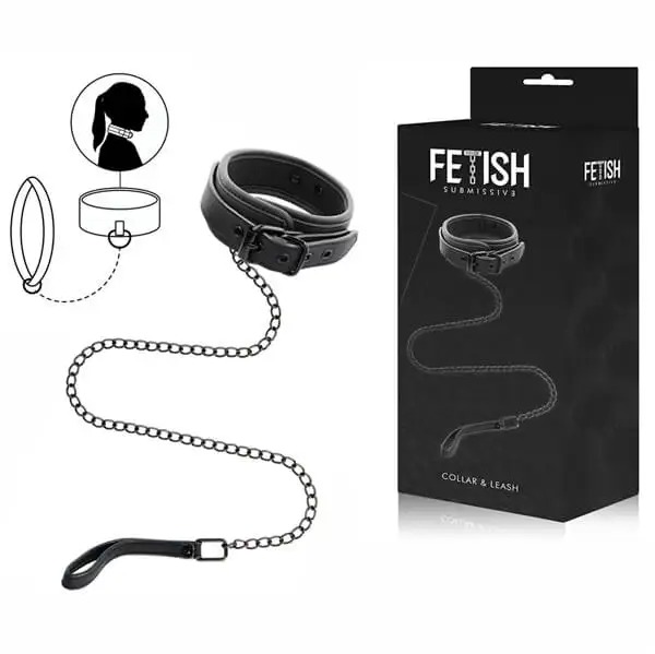 Colar e Trela Fetish Submissive