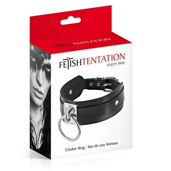 Coleira Chocker Ring Fetish Tentation
