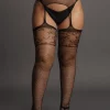 Collant Garterbelt With Lace Top Le Désir by Shots Tamanho Grande