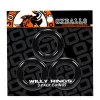 Conjunto de 3 Anéis Penianos Oxballs Willy Rings Preto