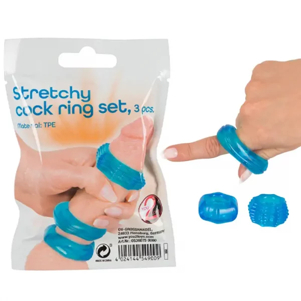 Conjunto de Anéis Stretchy Cock Ring You2Toys