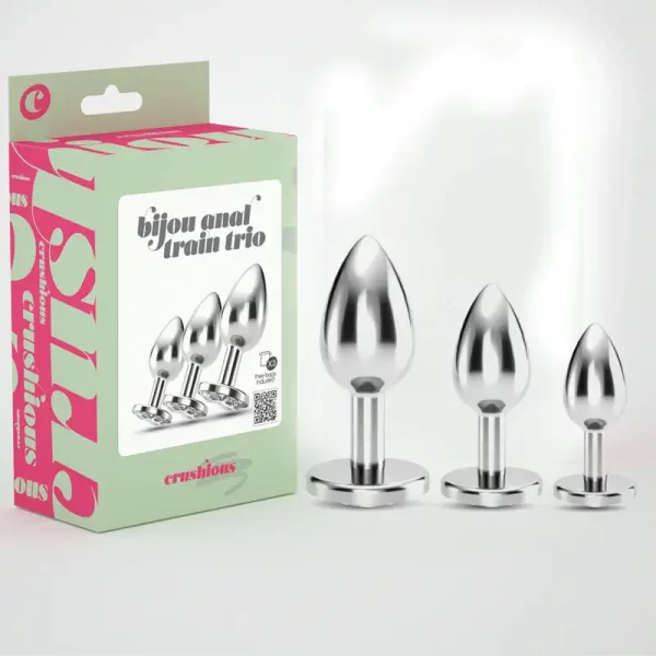Conjunto de Plugs Metálicos com Cristal Train Trio