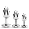 Conjunto de Plugs Metálicos com Cristal Vermelho Train Trio